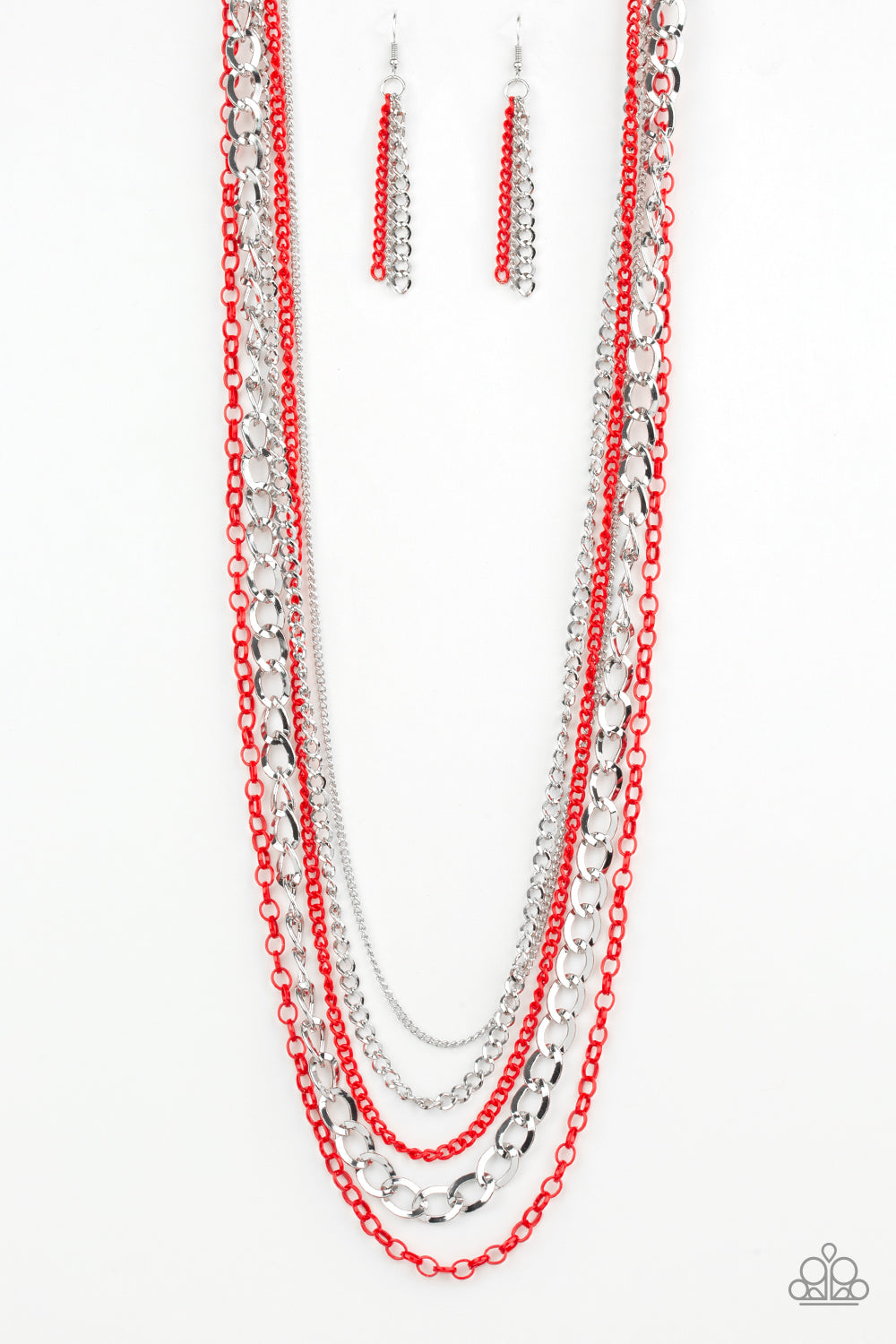 Industrial Vibrance - red - Paparazzi necklace