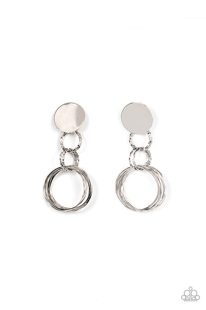 Industrialized Fashion - silver - Paparazzi earrings