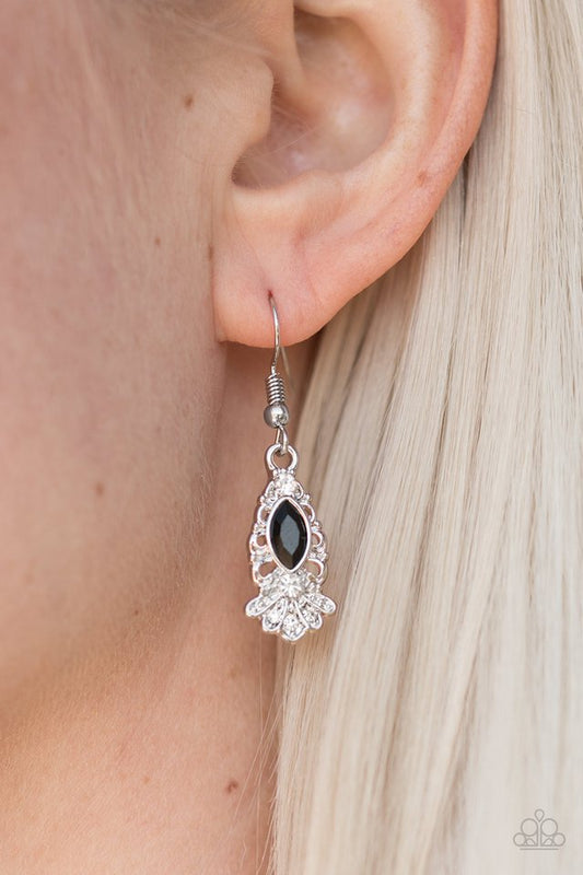 Infinite Shine - Black - Paparazzi earrings