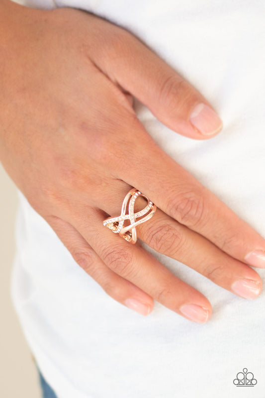 Infinite Illumination - rose gold - Paparazzi ring