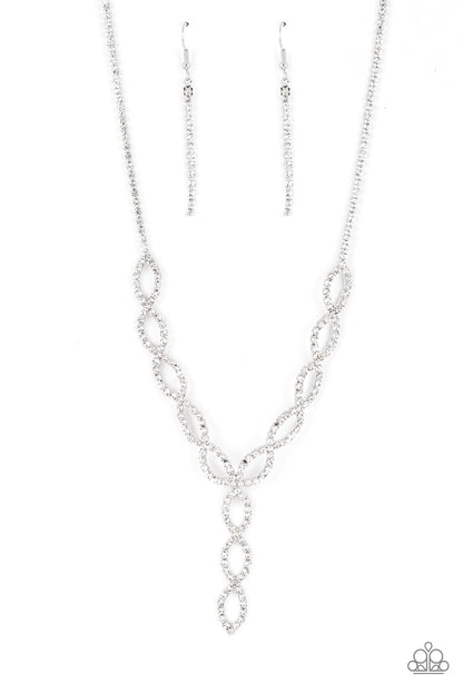 Infinitely Icy - white - Paparazzi necklace
