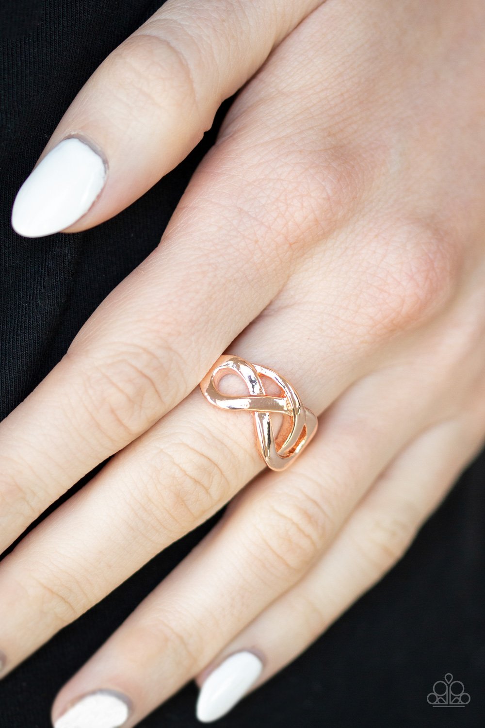 Infinitely Industrial-rose gold-Paparazzi ring