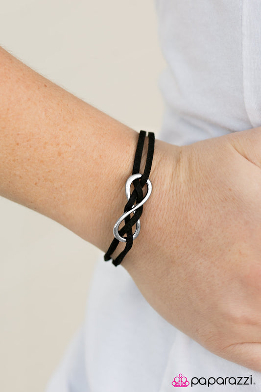 Infinity and Beyond - Black - Paparazzi bracelet