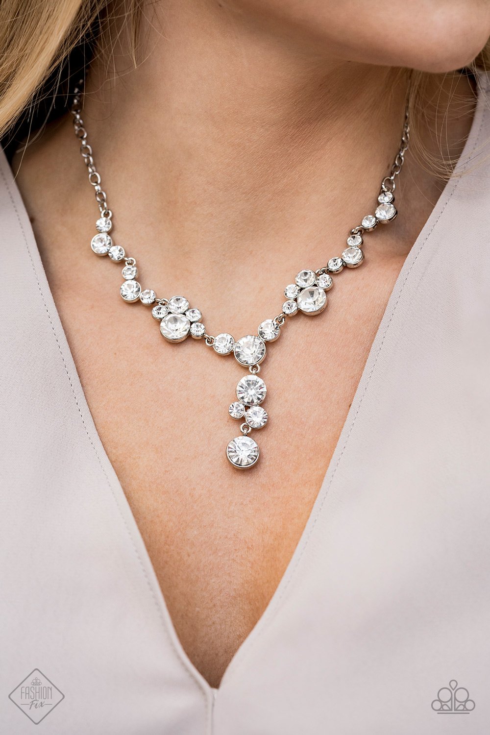 Inner Light-white-Paparazzi necklace