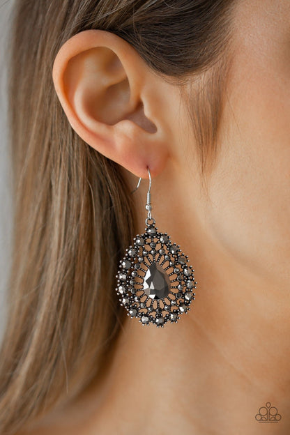 Insta Classic-silver-Paparazzi earrings