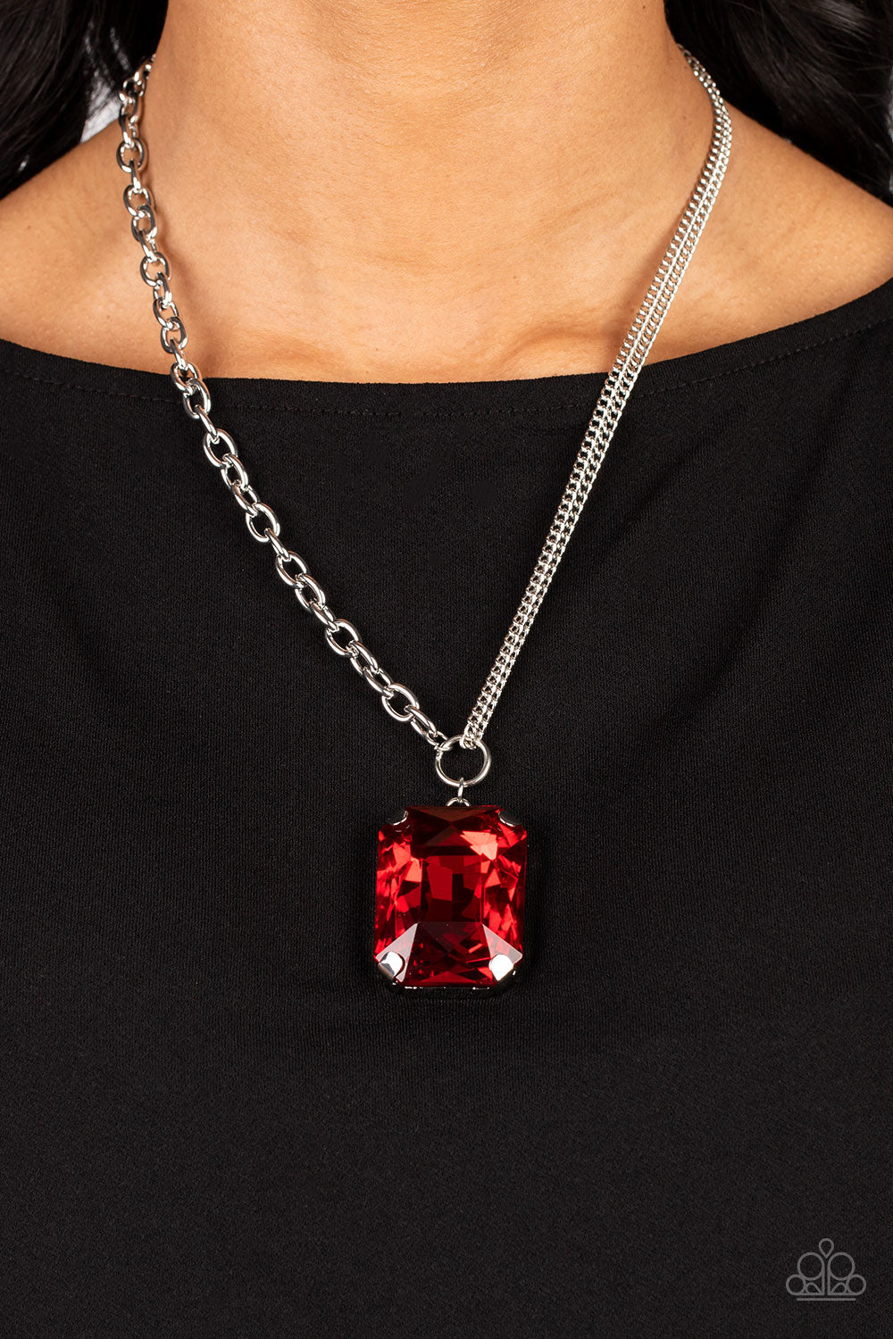 Instant Intimidation - red - Paparazzi necklace