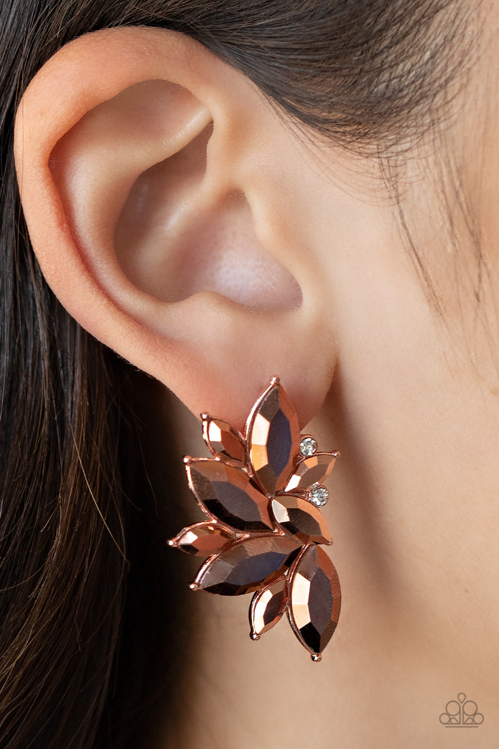 Instant Iridescence - copper - Paparazzi earrings