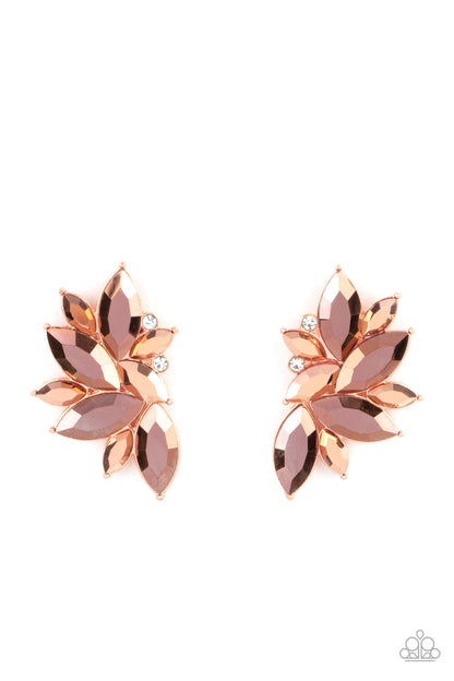 Instant Iridescence - copper - Paparazzi earrings