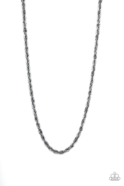 Instant Replay - black - Paparazzi MENS necklace
