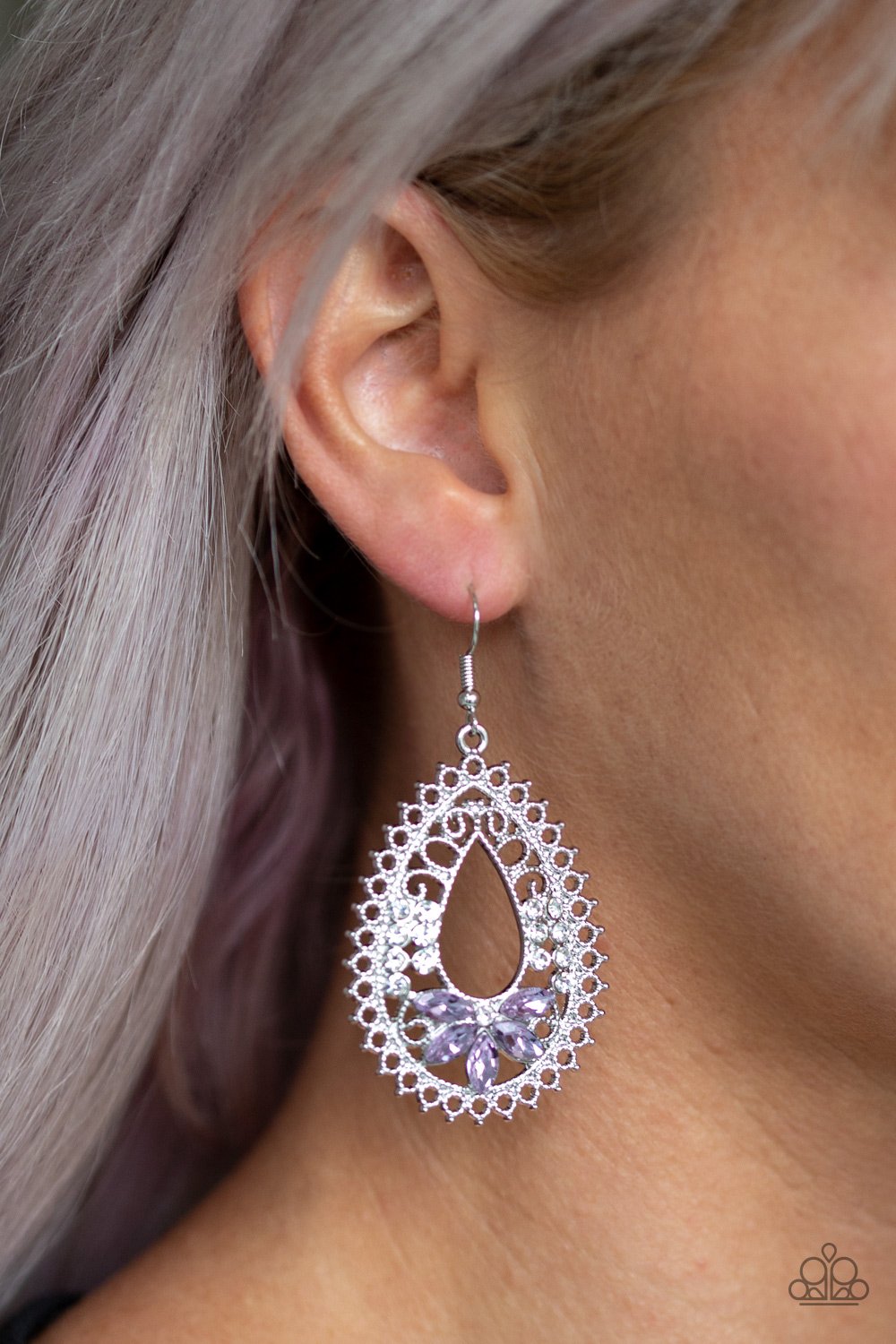 Instant Reflect-purple-Paparazzi earrings