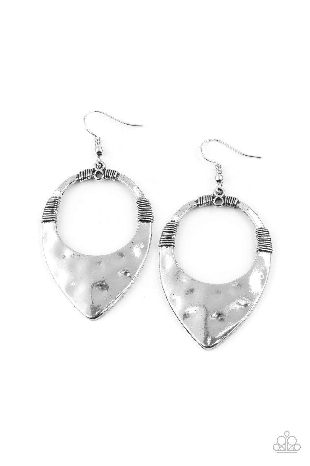 Instinctively Industrial - silver - Paparazzi earrings