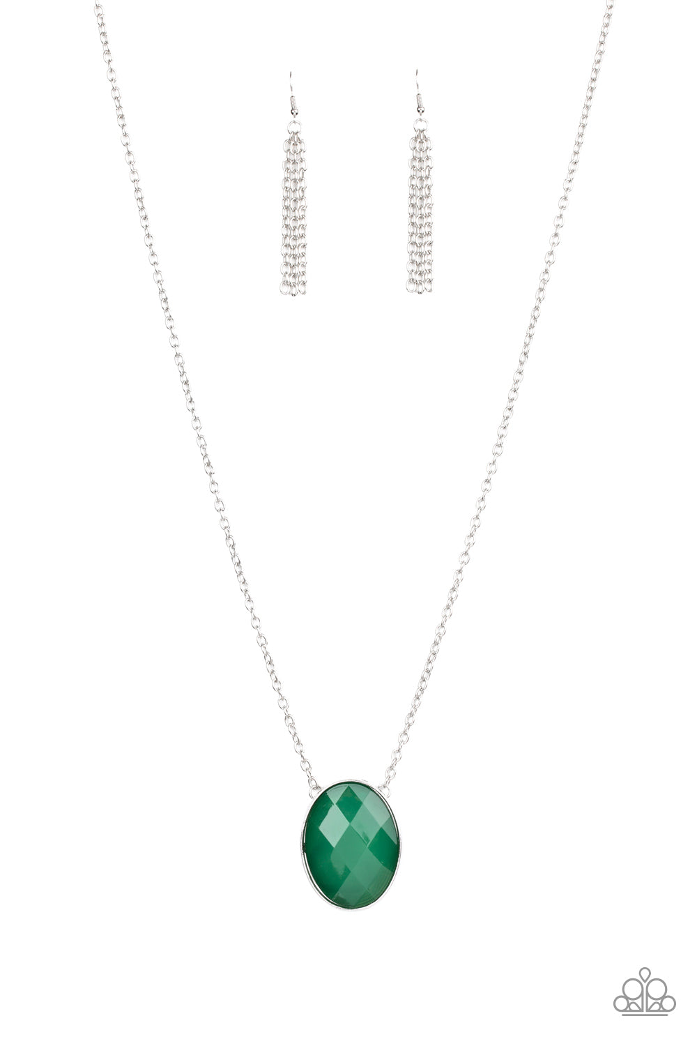 Intensely Illuminated - green - Paparazzi necklace