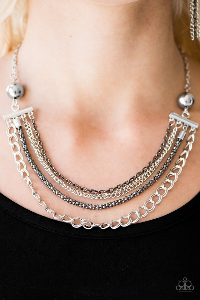 Intensely Intense - Silver - Paparazzi Necklace