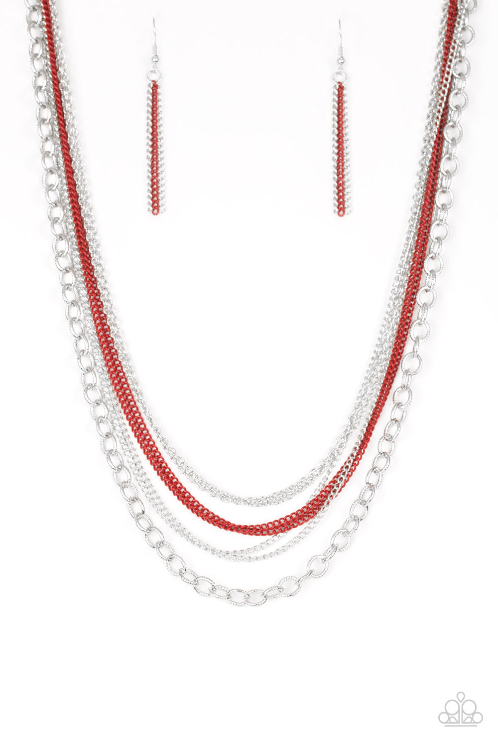 Intensely Industrial - red - Paparazzi necklace