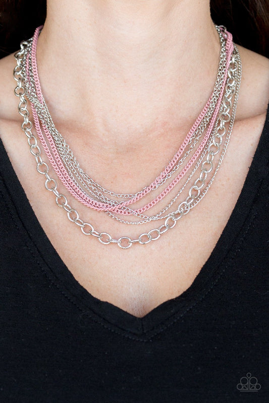 Intensely Industrial - pink - Paparazzi necklace