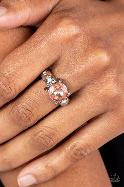 Intergalactic I Do - orange - Paparazzi ring