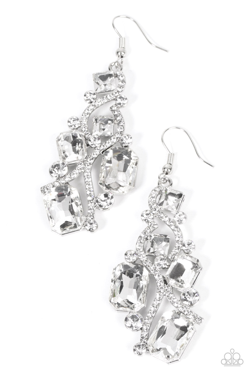 Interstellar Illumination - white - Paparazzi earrings
