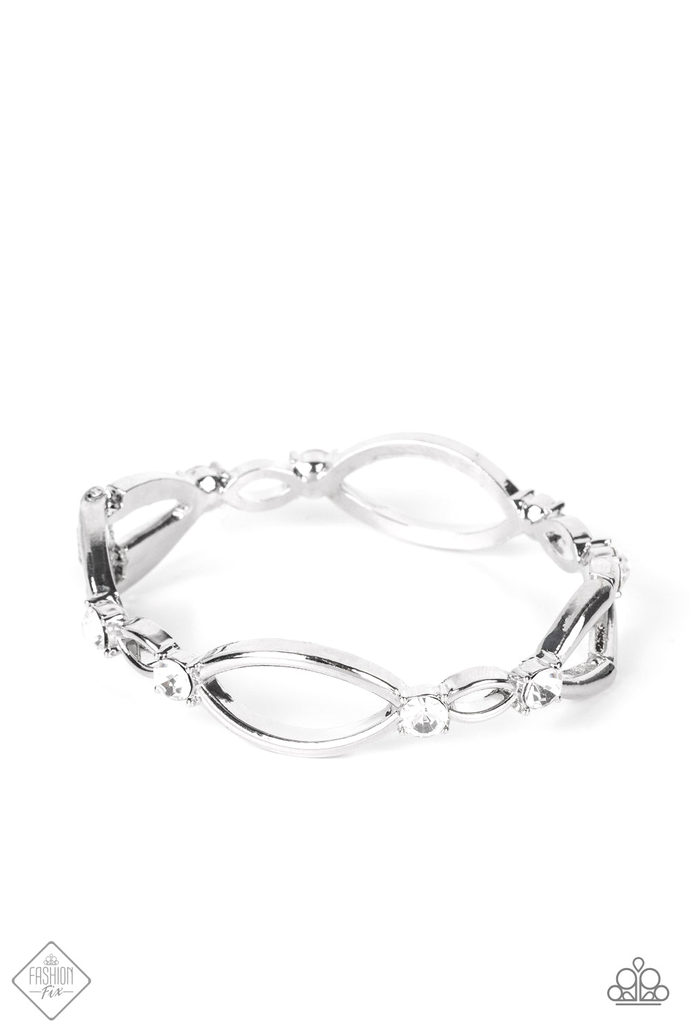 Interwoven Illusion - white - Paparazzi bracelet