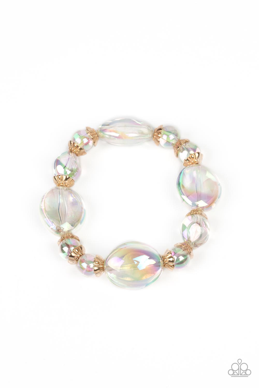 Iridescent Illusions - gold - Paparazzi bracelet