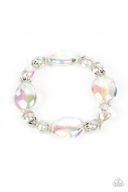 Chroma Color - Rainbow Iridescent Stretchy Bracelet - Paparazzi Accessories