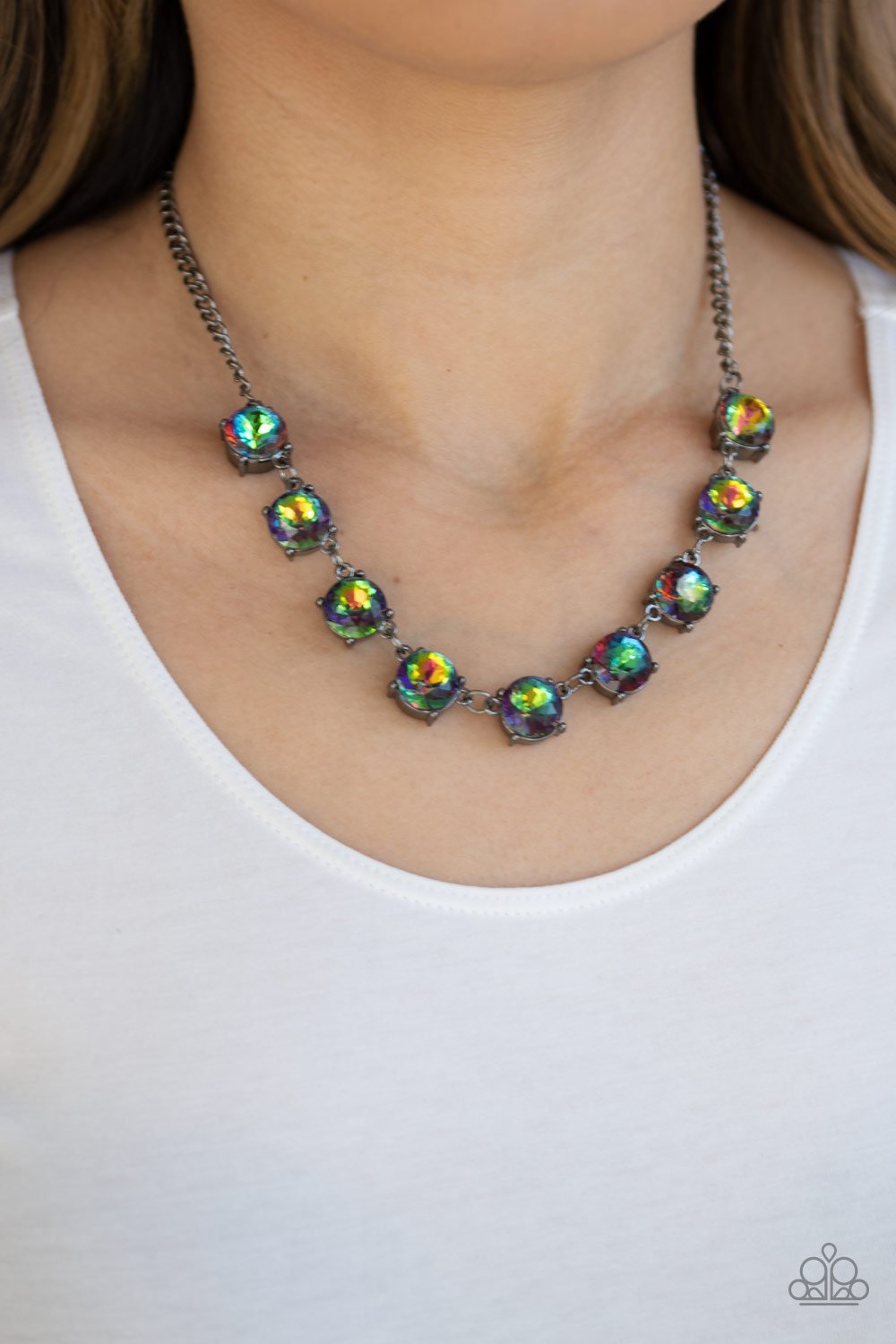 Iridescent Icing-multi-Paparazzi necklace