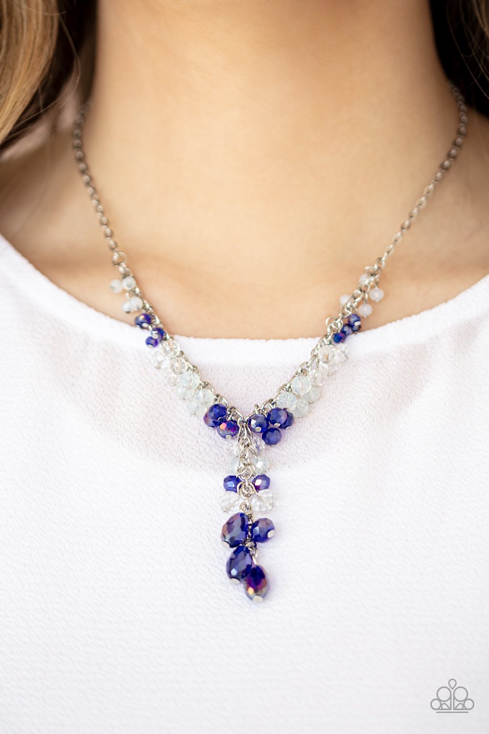 Iridescent Illumination-blue-Paparazzi necklace