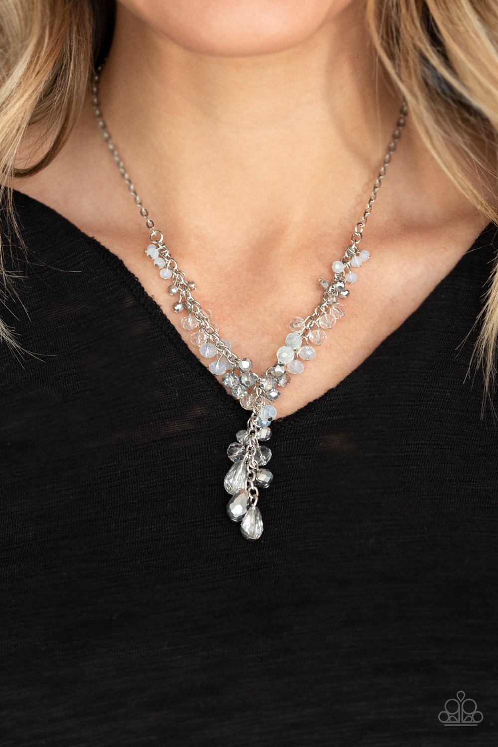 Iridescent Illumination-silver-Paparazzi necklace