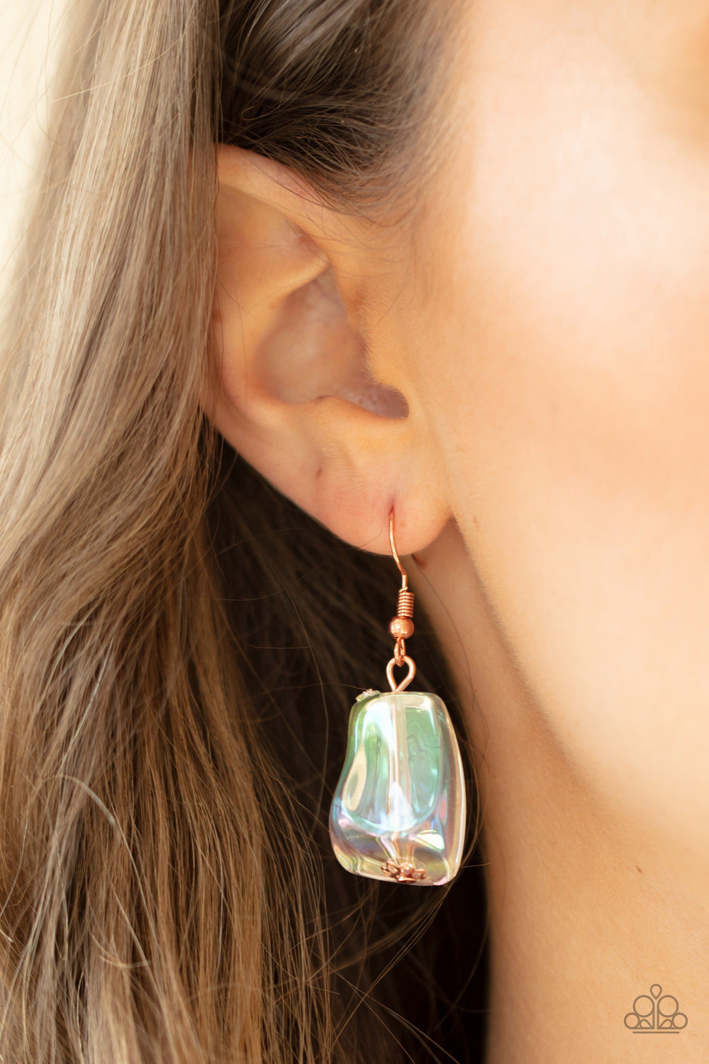 Iridescently Ice Queen - copper - Paparazzi necklace