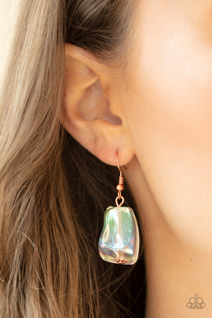 Iridescently Ice Queen - copper - Paparazzi necklace