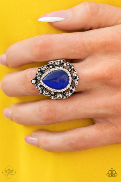 Iridescently Icy - blue - Paparazzi ring