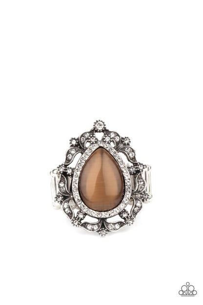 Iridescently Icy - brown - Paparazzi ring
