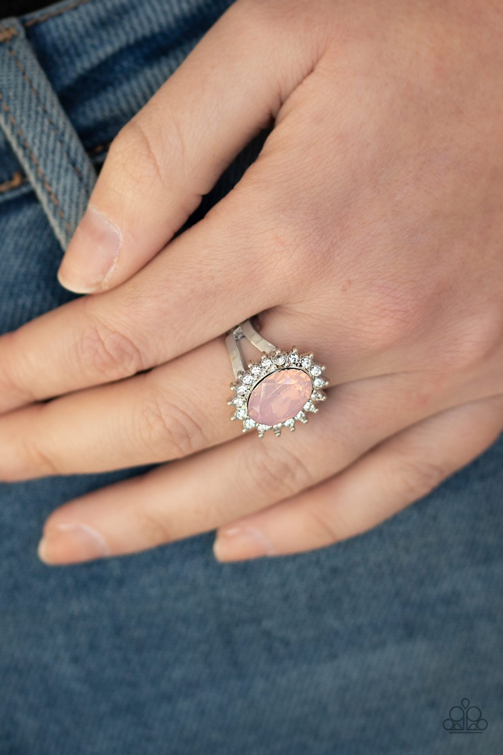 Iridescently Illuminated-pink-Paparazzi ring