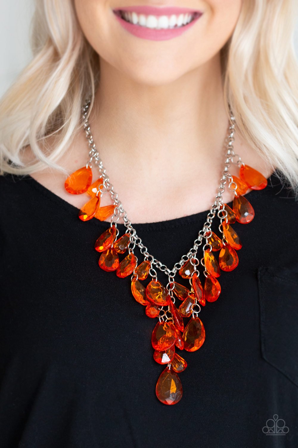 Irresistible Iridescence - orange - Paparazzi necklace