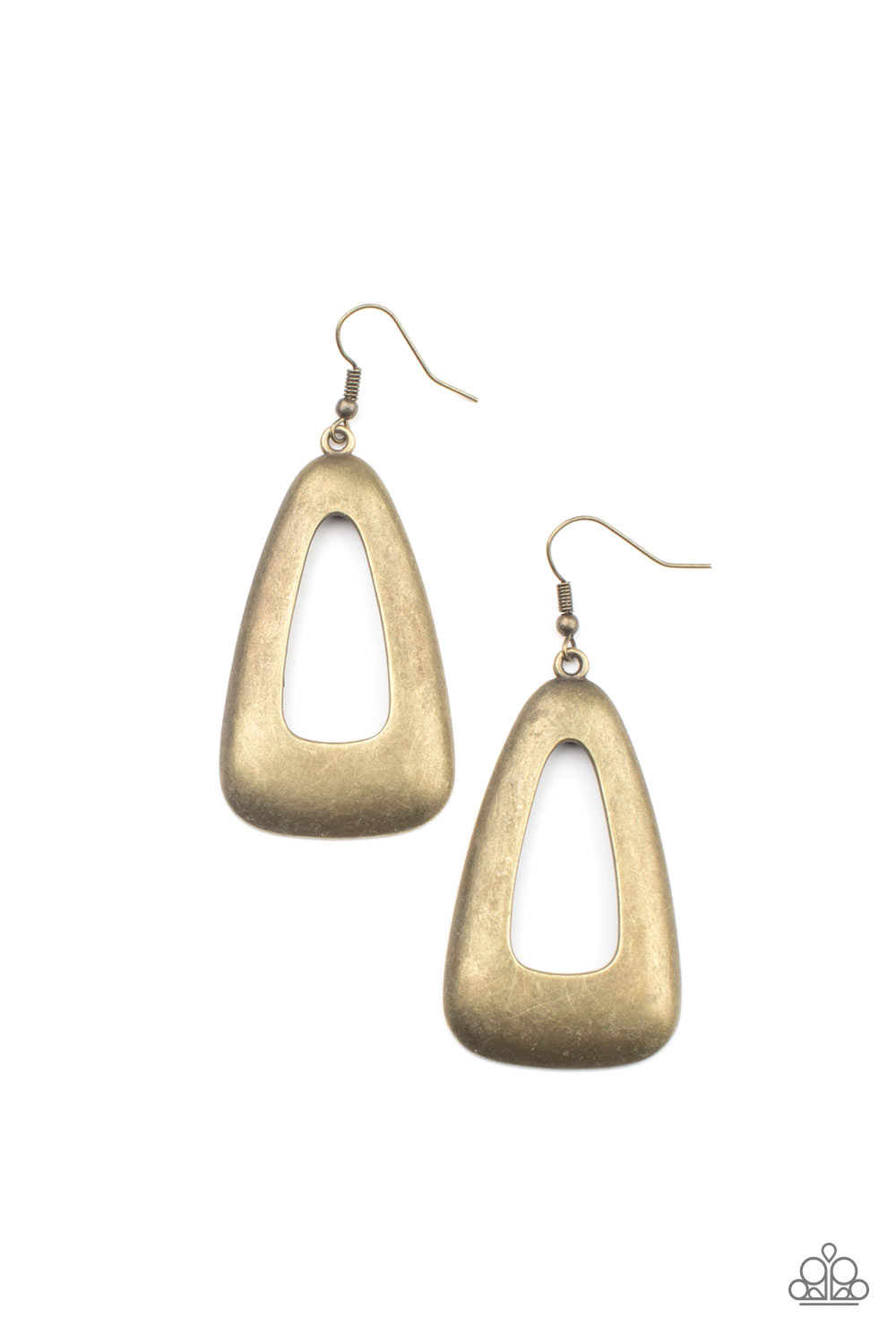 Irresistibly Industrial - brass - Paparazzi earrings