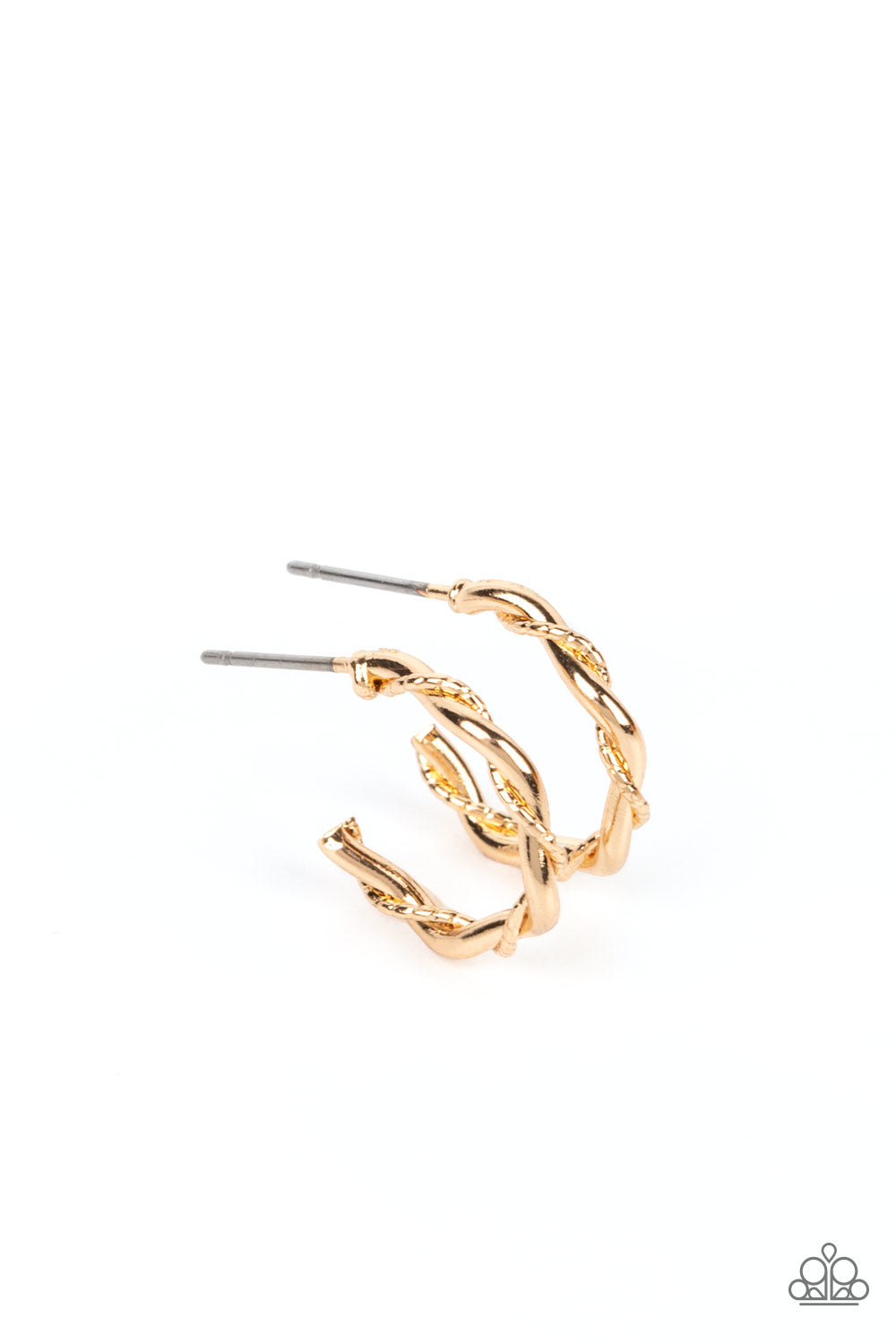 Irresistibly Intertwined - gold - Paparazzi earrings