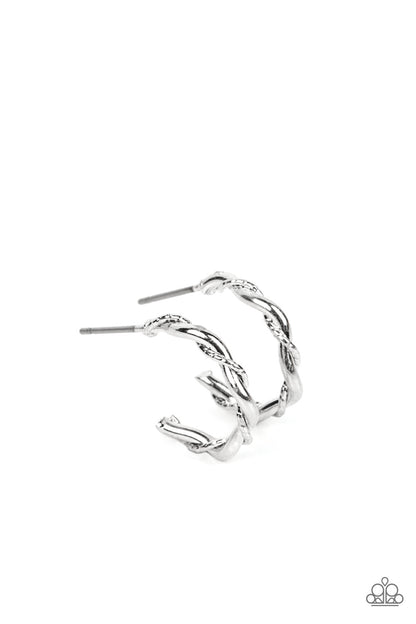 Irresistibly Intertwined - silver - Paparazzi earrings