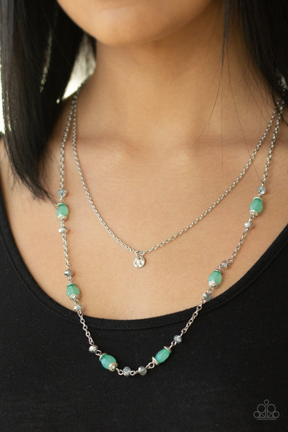 Irresistibly Iridescent-green-Paparazzi necklace