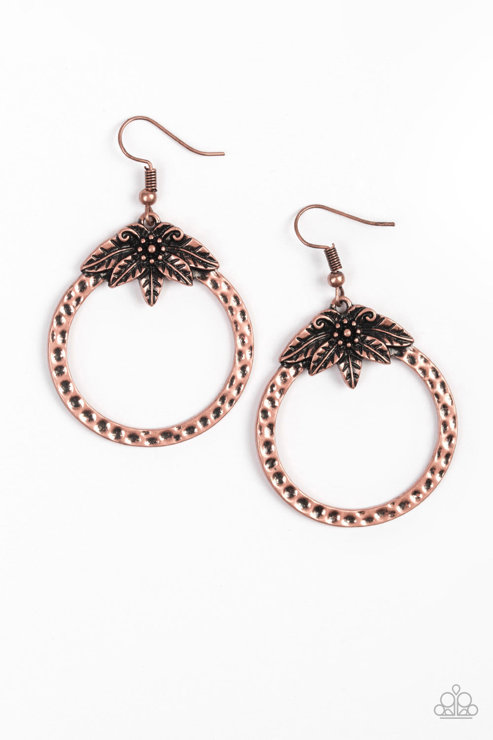 Island Insider - copper - Paparazzi earrings