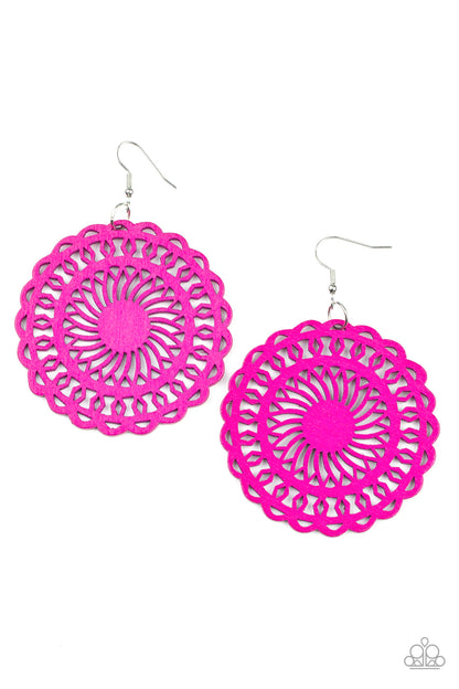 Island Sun - pink - Paparazzi earrings