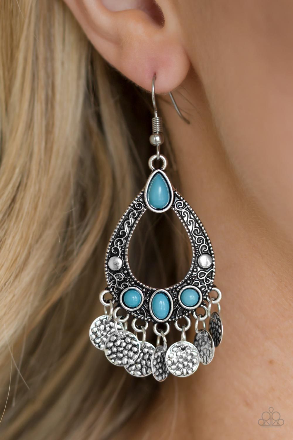 Island Escapade - blue - Paparazzi earrings