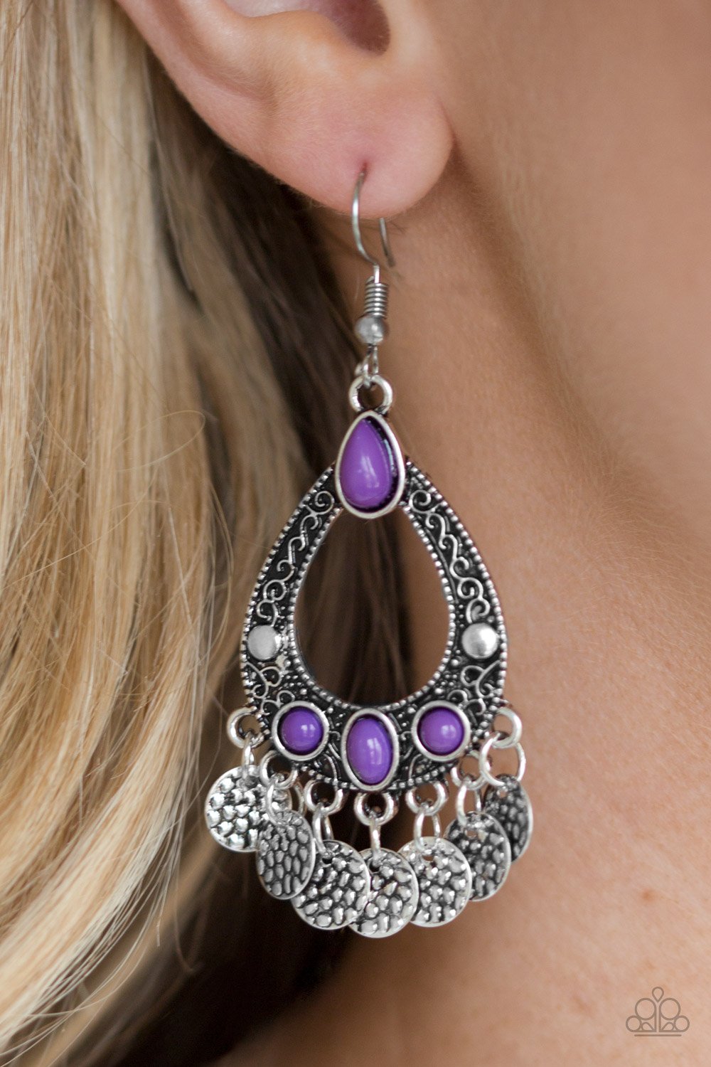 Island Escape - purple - Paparazzi earrings
