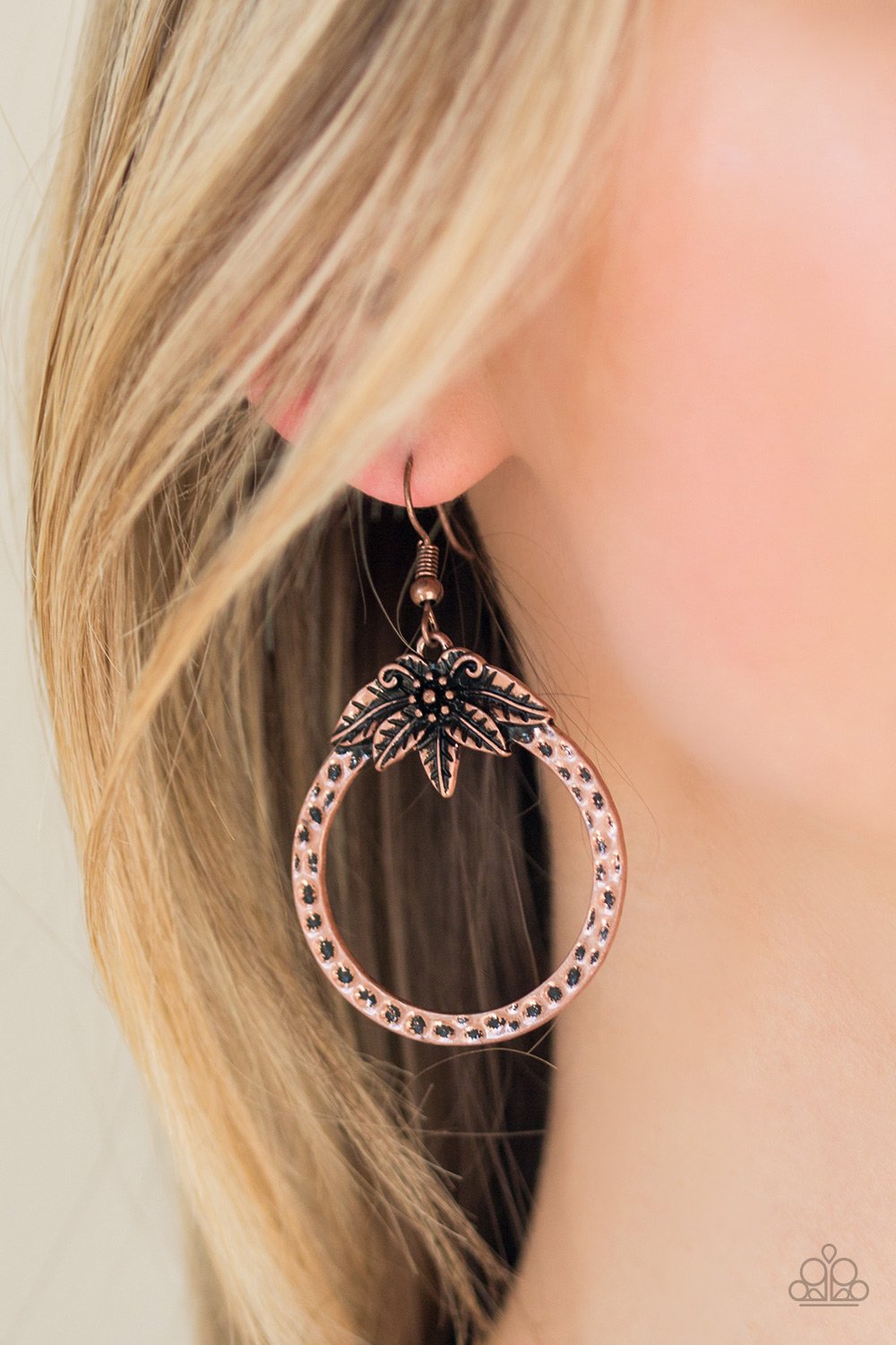 Island Insider-copper-Paparazzi earrings