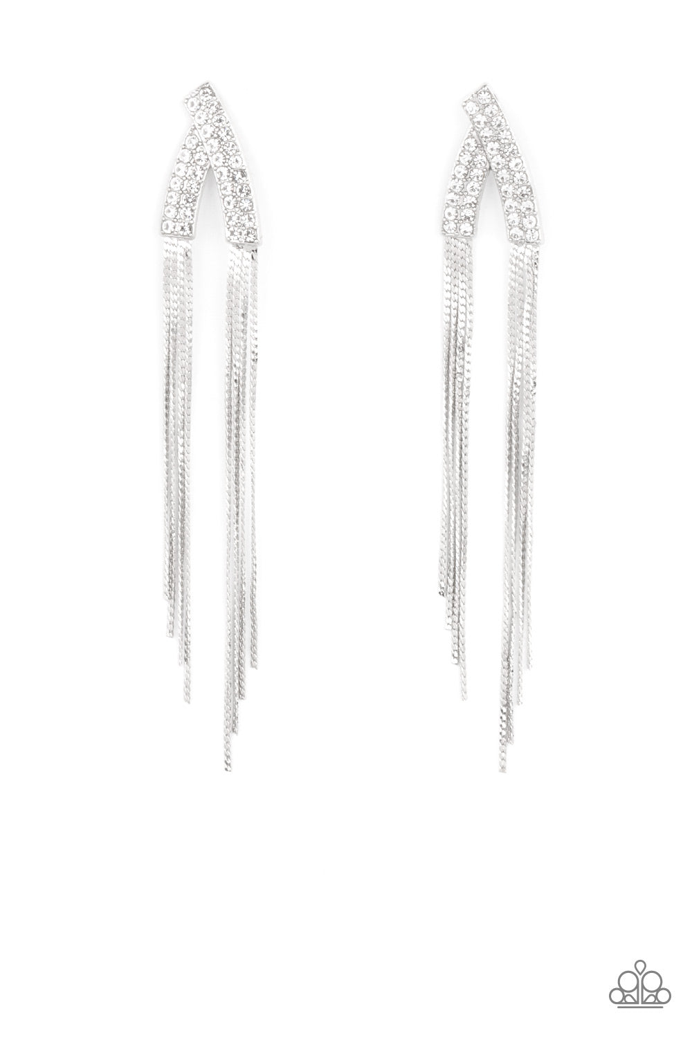 It Takes Two To TASSEL - white - Paparazzi earrings