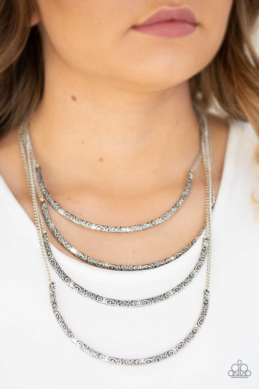 It Will Be Over MOON - silver - Paparazzi necklace