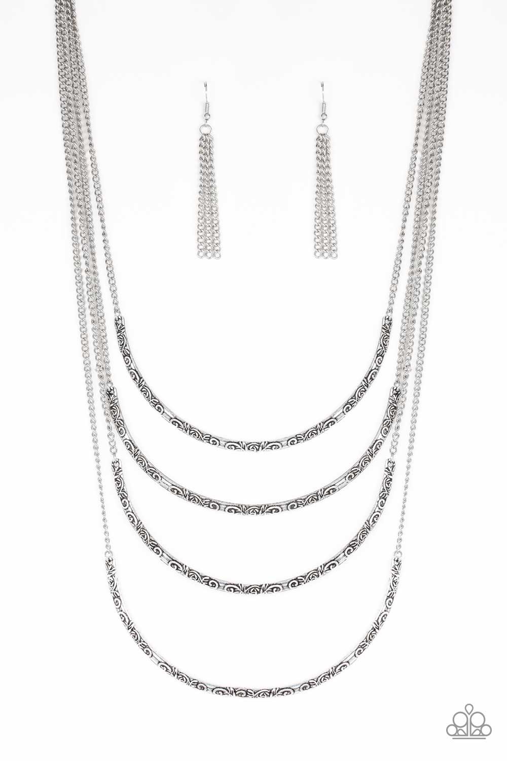 It Will Be Over MOON - silver - Paparazzi necklace