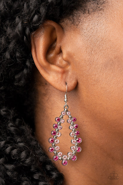 ​It's About to GLOW Down - pink - Paparazzi earrings