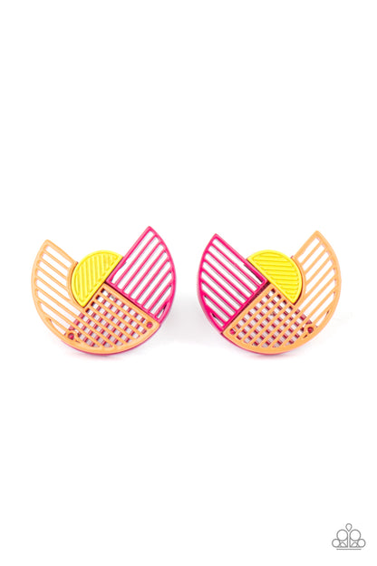 It's Just an Expression - pink - Paparazzi earrings