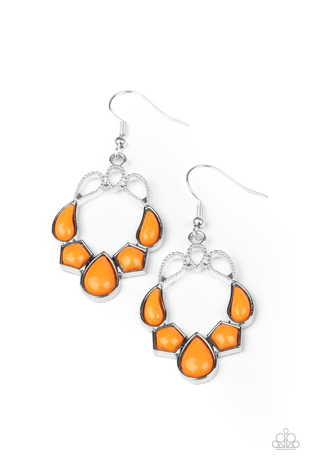 It's Rude to STEER - orange - Paparazzi earrings