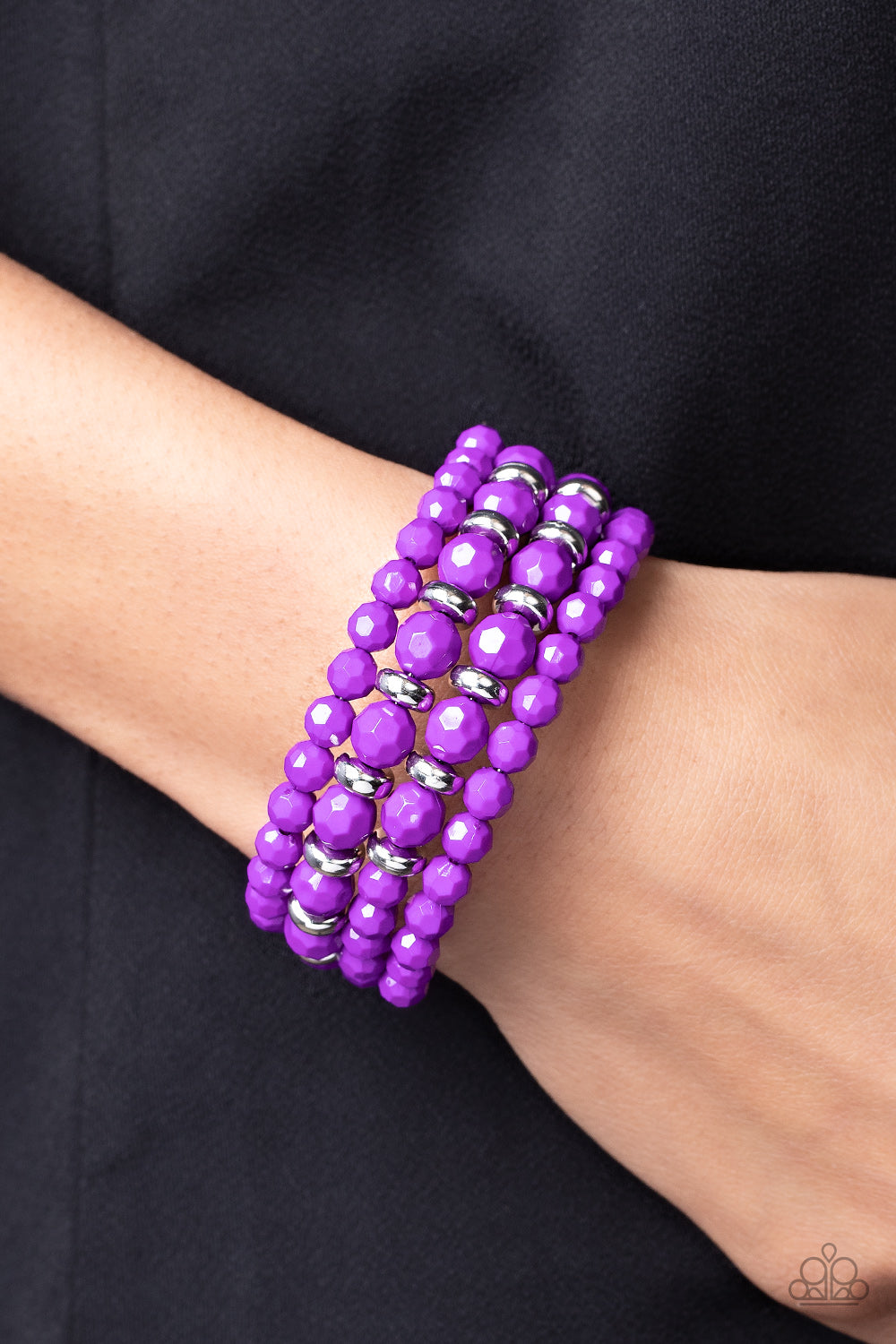 Paparazzi Bracelets - Giving Geometrics - Purple – jewelryandbling.com