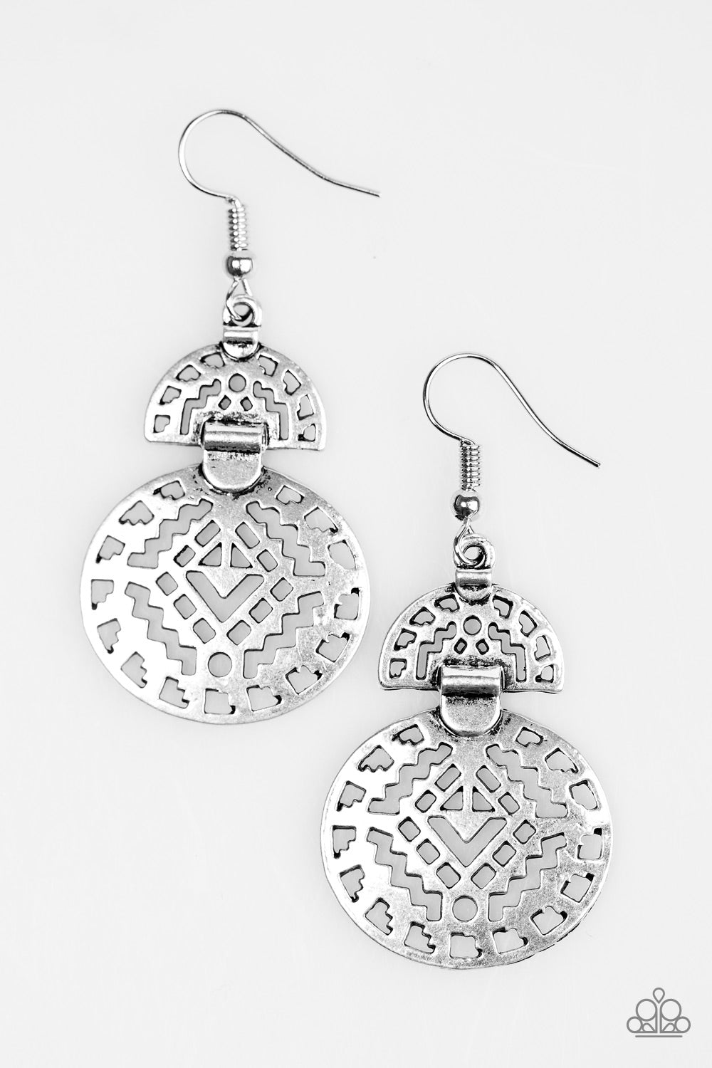 Jammin Jungalow - Silver - Paparazzi earrings